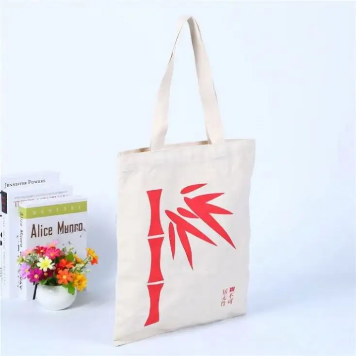 Promotional Custom Logo Printed Organic Calico Cotton Bag, Canvas Tote Bag With Snap Button Closure