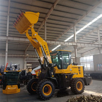 Mini-chargeuse sur pneus de 3 tonnes avec rétrocaveuse avant Euro 3, moteur turbocompressé WEICHAI, puissance de 92 kW, pompe hydraulique ZL960