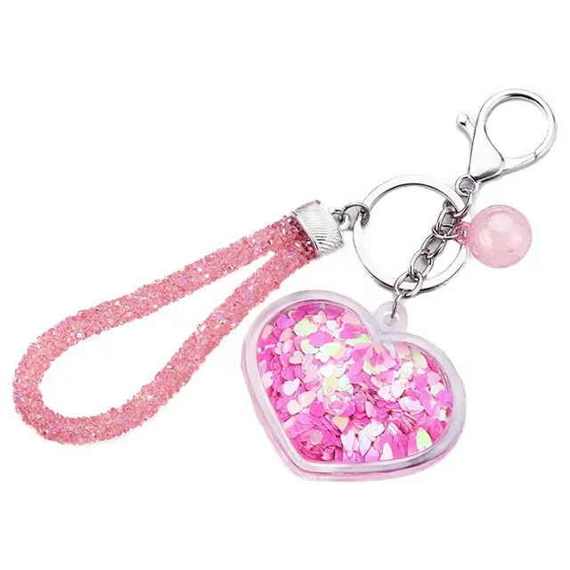 New Fashion Acrylic Love Key Link Custom Made Rubber Keychains For Lovers