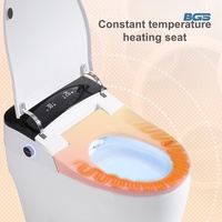 WC intelligent BGS à poser au sol, siège chauffant, double chasse automatique, siphon S/P, céramique, design moderne, chasse à capteur de pied, télécommande MP3