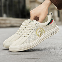 Chaussures décontractées de luxe pour hommes, baskets respirantes à lacets pour le streetwear quotidien et l'été