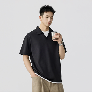 Camisa Polo Oxford de Algodón de Color Sólido para Hombre, Manga Corta, Transpirable, Estilo Casual - Product Image 5
