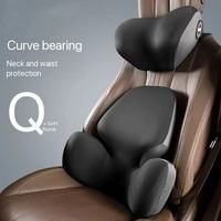 Coussin Appui-tête Universel Ergonomique en Mousse à Mémoire de Forme et Support Lombaire Noir pour Voiture Lexus, Repose-Dos et Taille pour Conducteur