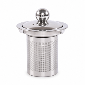 Infusor de Té de Acero Inoxidable Pulido de Precisión, con Tapa, Asa y Cucharas, Reutilizable, con Malla Fina, Colador de Té y Café - Product Image 1