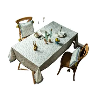 dining chair table cover Suppliers-textil print luxury custom rectangle table cloth and chair cover sets dining table cloth set