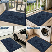 Tapis d'entrée intérieur antidérapant à profil bas, résistant à la saleté, lavable, pour porte avant et arrière