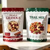 Sachets Doypack en plastique de qualité alimentaire personnalisables, directement de l'usine, avec fermeture éclair refermable pour l'emballage de noix et de fruits secs