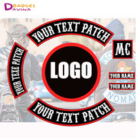 Nom personnalisé Club moto Patch vêtements étiquettes haute qualité pas cher personnalisé fer sur Jean veste grands patchs