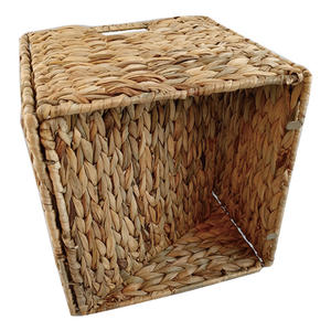 Gran oferta, cesta de almacenamiento de jacinto de agua plegable con marco de hierro, cesta de Jacinto plegable - Product Image 5