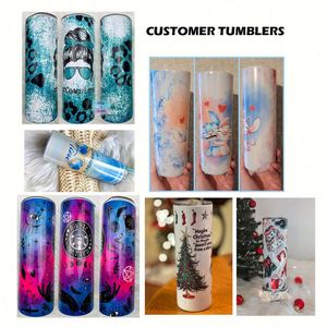 Mugs et gobelets isothermes en acier inoxydable de 20 oz à double paroi pour sublimation, avec paille et base en caoutchouc, entrepôt USA - Product Image 4