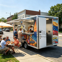 Mobiler Imbisswagen Voll Ausgestattet für Hot Dogs, Burger, Döner Kebab, Maßgefertigter Food Truck, Pizza-Anhänger mit Holzofen
