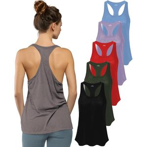 FOXA Women's Racer Back Tank <b>Tops</b> <b>Flowy</b> Burnout Slub Active Workout Multi Color Pack - Product Image 1