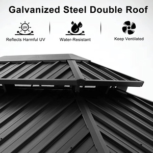 ABCCANOPY Gazebo Patio Doble Techo De Aluminio Gazebo De Patio Pérgola Moderna Al Aire Libre Jardín Gazebo Muebles Al Aire Libre - Product Image 3