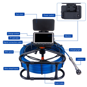 Caméra d'inspection des égouts 1080P, caméra de drainage de tuyau de 4,3 pouces 17 mm avec enregistreur vidéo, <span class=keywords><strong>endoscope</strong></span> de drainage vidéo industriel 6 LED - Product Image 5