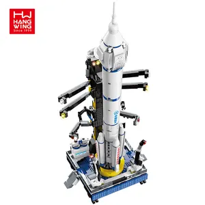 HW TOY 917 pièces longue marche Astrorocket blocs de construction vapeur créatif 6 en 1 Spcae briques de construction ensemble jouet éducatif