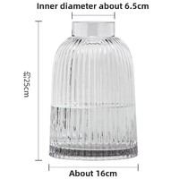 Vase en verre côtelé classique moderne Accessoire de décoration d'intérieur à fleur unique simple en différentes couleurs Décoration de table décorative artistique