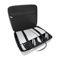 Vente en gros de étuis de transport et de rangement durables, imperméables, en EVA et nylon, pour PS5 Pro, avec logo personnalisé, couleur personnalisable, console de jeu