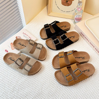 Sandales à enfiler pour garçons, style britannique, mat, antidérapantes, à semelle souple, nouveau modèle rétro d'été, pour enfants, vente en gros