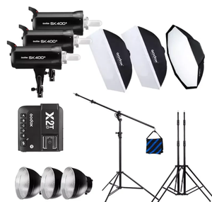 Godox Sk400iiv 1200W Nhiếp Ảnh Chuyên Nghiệp Phòng Thu Ánh Sáng Kit Đèn 3*400W <span class=keywords><strong>Flash</strong></span> Strobe Light Kit Set - Product Image 1