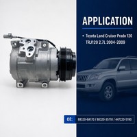 Compresseur de climatisation automatique 10S17C OE 88320-6A170 12V R134a pour Toyota Land Cruiser Prado 120 Vente en gros