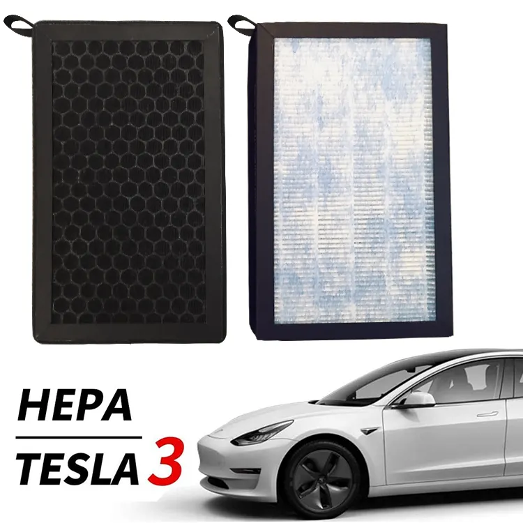 Accesorios Interior Hepa cabina filtro de aire de admisión de aire pantalla para Tesla modelo 3
