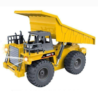 Truk Sampah RC Huina 1534 2.4G 9CH Profesional Kelas Hobi Skala 1:18 Berbahan Logam, Kendaraan Konstruksi Teknik Profesional