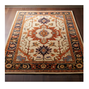 Tapis traditionnel moderne fait à la main en laine Oushak, tapis en velours cristal antidérapant au design personnalisé persan pour le sol de la maison - Product Image 2