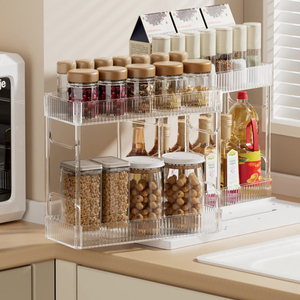 Recomendado: Estante Giratorio de Madera de 2 Niveles para Especias, con 4 Paquetes, Magnético, para Montar en la Pared, para Supermercados - Product Image 1