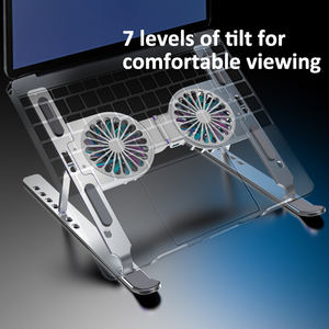 Elevador ajustable para computadora, soporte para computadora portátil, soporte plegable para computadora portátil de aleación de aluminio con <span class=keywords><strong>ventilador</strong></span> de refrigeración - Product Image 5