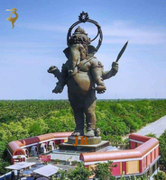 Statue de bouddha indien en laiton en forme de grandeur nature en Bronze