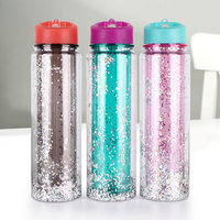 Gobelets en plastique réutilisables de 16 oz à double paroi, sans BPA, anti-fuite, motifs colorés, avec pailles en AS/PS, pour cadeaux publicitaires, avec couvercle – Vente en gros