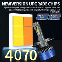 Ampoule de phare LED haute puissance 140W avec contrôle par application, H1/H3/H7/9005/9006/H11/880/9012/H4