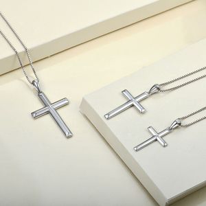 YH珠宝925纯银优雅经典十字设计项链吊坠男女饰品 - Product Image 5