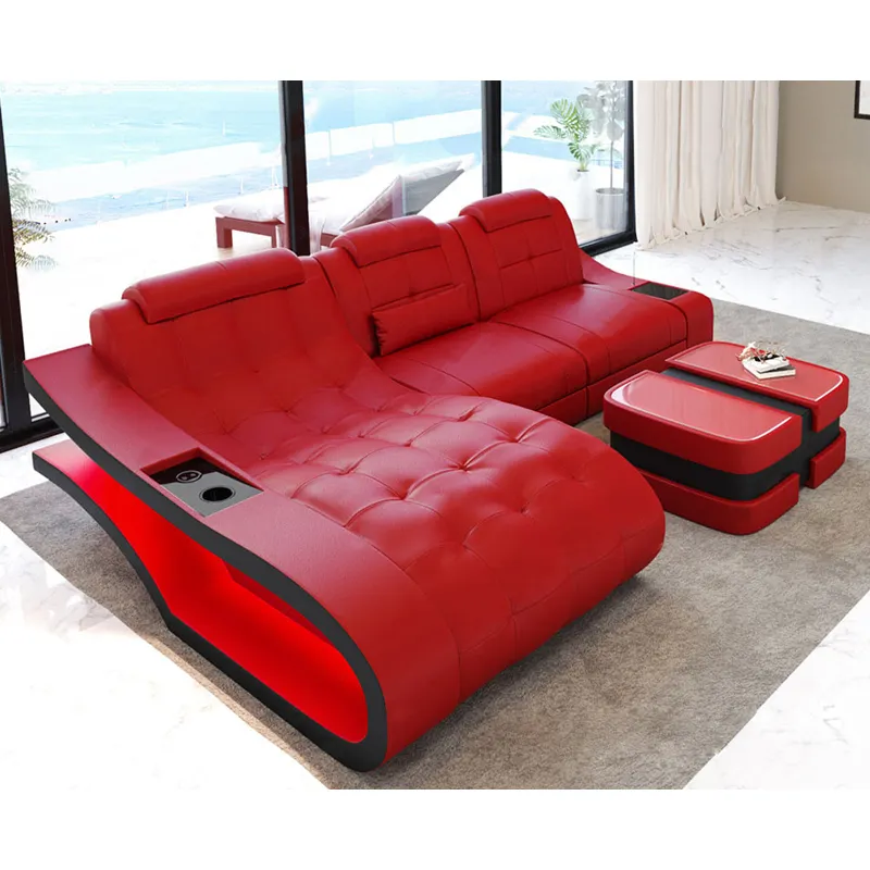 צבע בסגנון איטלקי מותאם אישית 3 מושבים ספה בד ספה ספה נפתחת פינת סלון sofas