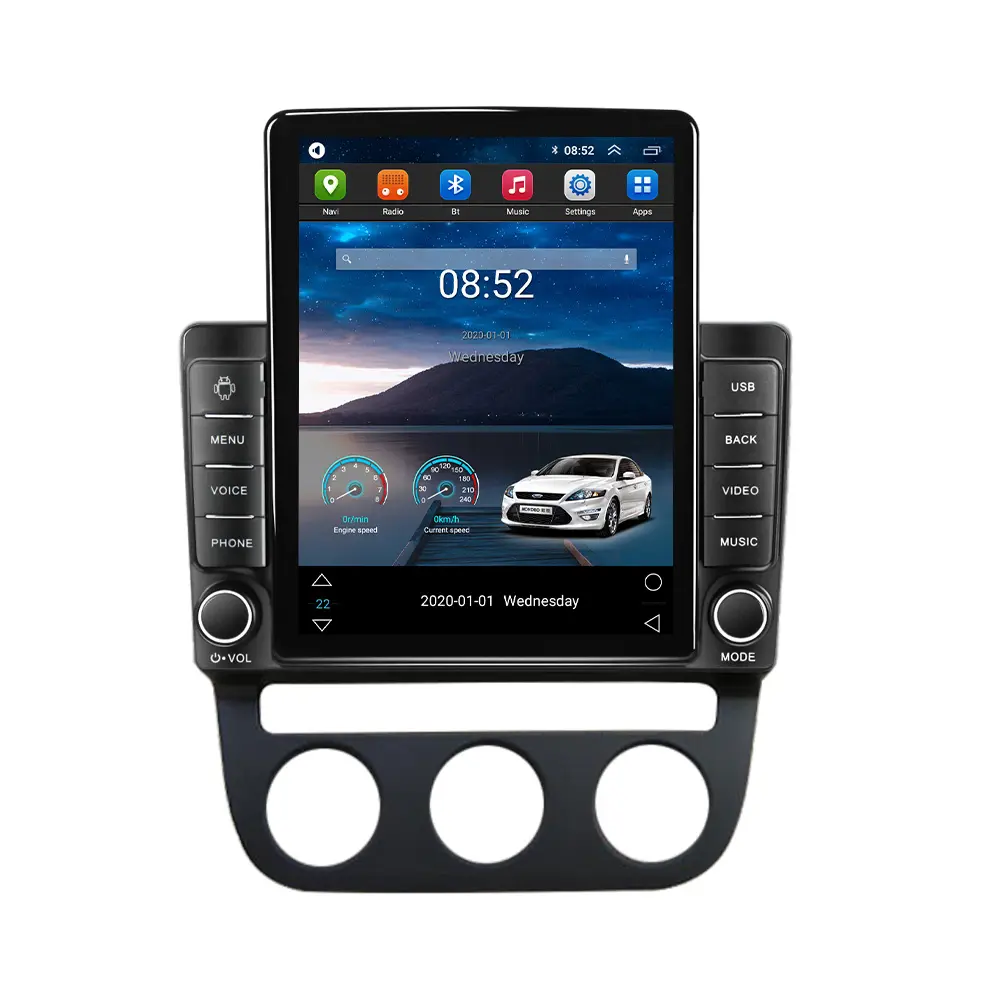 Navifly Tesla Style 8 + 128G dvd player para VW Jetta 5 2005-2010 DSP RDS car play + dvd player carro Android navegação GPS