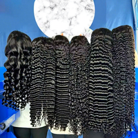 Perruque bouclée indienne naturelle de Birmanie, perruque frontale en dentelle HD complète de 30 pouces, vente en gros, perruque sans colle en cheveux humains vierges bruts péruviens 12A