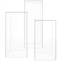 Ensemble de vente en gros de support de gâteau en acrylique transparent rectangle moderne pour l'affichage de table de mariage