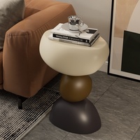 Table basse moderne de style scandinave crème verre marbre matériel panneau de bois Table d'appoint salon ornement coin canapé décor