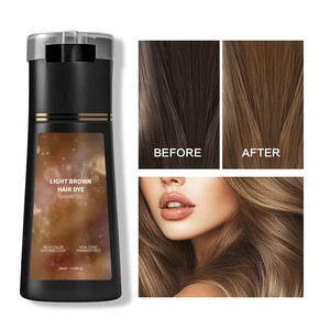 Shampoo <span class=keywords><strong>Colorante</strong></span> Schiumogeno Semi-Permanente all'Estratto di Ginseng da 200ml all'Ingrosso, Nutrimento alle Erbe di Sesamo <span class=keywords><strong>per</strong></span> <span class=keywords><strong>Capelli</strong></span> Grigi Femminili - Product Image 2