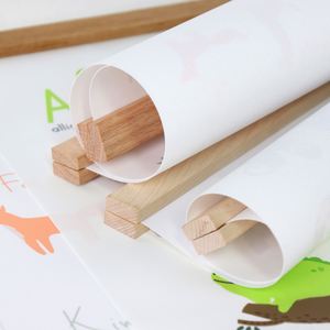 Bannière en toile colorée 12x16 pouces, affiche alphabet encadrée avec support en bois, décoration murale <span class=keywords><strong>ABC</strong></span> chiffres de 1 à 100 pour chambre d'enfant - Product Image 4