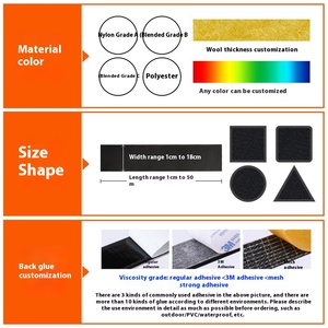 خطافات نايلون أبيض وأسود ذاتية اللصق ، مشابك فيلكرو مزدوجة الوجهين ، مقاومة للحرارة للتطبيقات الشاقة - Product Image 4