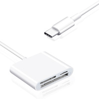 OTG 3 en 1multi CF lector de tarjetas escritor compatible tipo C USB hub TF lector de tarjetas SD para teléfono PC Tablet