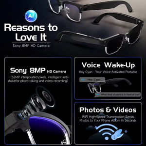 Lunettes de soleil intelligentes W630 avec caméra, traducteur vocal IA et fonction d'enregistrement vidéo, connectivité Wi-Fi - Product Image 4