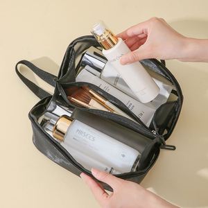 Bolsa de Viaje Ligera y Duradera de Malla con Cremallera, de Secado Rápido, Transpirable, con Diseño de Letras Modernas, para Organización, con Asa Superior - Product Image 3
