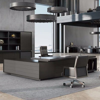 Conception de meubles de table de bureau de direction bureau noir bureau de direction bureau de patron