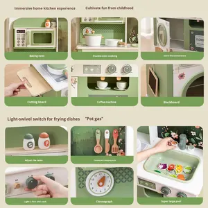 Figani <span class=keywords><strong>Cuisine</strong></span> en Bois à Motifs Floraux pour Enfants <span class=keywords><strong>de</strong></span> 4 à 6 Ans, Jouet Éducatif <span class=keywords><strong>de</strong></span> Simulation <span class=keywords><strong>de</strong></span> <span class=keywords><strong>Cuisine</strong></span>, Jouets Alimentaires, Cadeau d'Anniversaire - Product Image 4