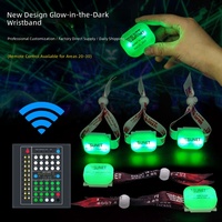 Nouveau Bracelet Lumineux Transfrontalier à LED avec Sangle Tressée, Fonction de Changement de Couleur et Options de Personnalisation par Contrôle Centralisé