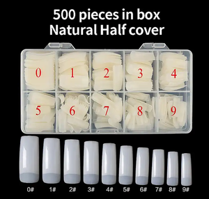 Vente en gros 500 pièces/boîte embouts d'<span class=keywords><strong>ongles</strong></span> artificiels pleine/demi-couverture <span class=keywords><strong>ongles</strong></span> conseils <span class=keywords><strong>ongles</strong></span> transparents manucure française <span class=keywords><strong>faux</strong></span> <span class=keywords><strong>ongles</strong></span> B - Product Image 2