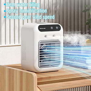 Mini ventilateur de refroidissement et humidification, climatiseur portable électrique de bureau, <span class=keywords><strong>2</strong></span> vitesses, ventilateurs rechargeables USB pour les voyages en extérieur - Product Image 6
