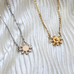 अनुकूलित थोक फिलीपिन सूर्य उत्कीर्ण प्रारंभिक हार व्यक्तिगत आधुनिक फिलिपिनो गहने बेटी स्नातक उपहार - Product Image 2